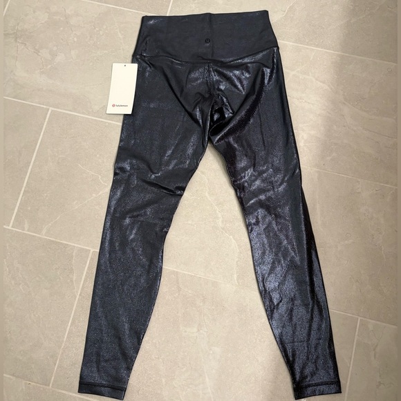 Lululemon Align Rib HR 28’’ Radiate Foil Print Black Night Size 8 - Picture 11 of 12